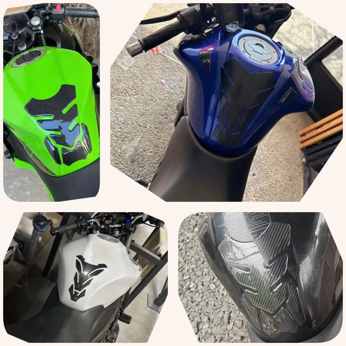 For D-U-CAT V2 V4 400 620 695 696 796 821 Monster 899 959 1199 1299 Fiber Motorcycle Fuel Tank Pad Cover Protector Decal Sticker