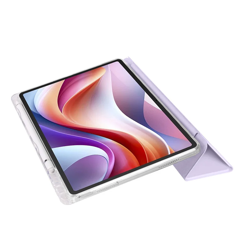 For Lenovo Tab M11 Case with Pencil Holder Acrylic Clear Back Hard