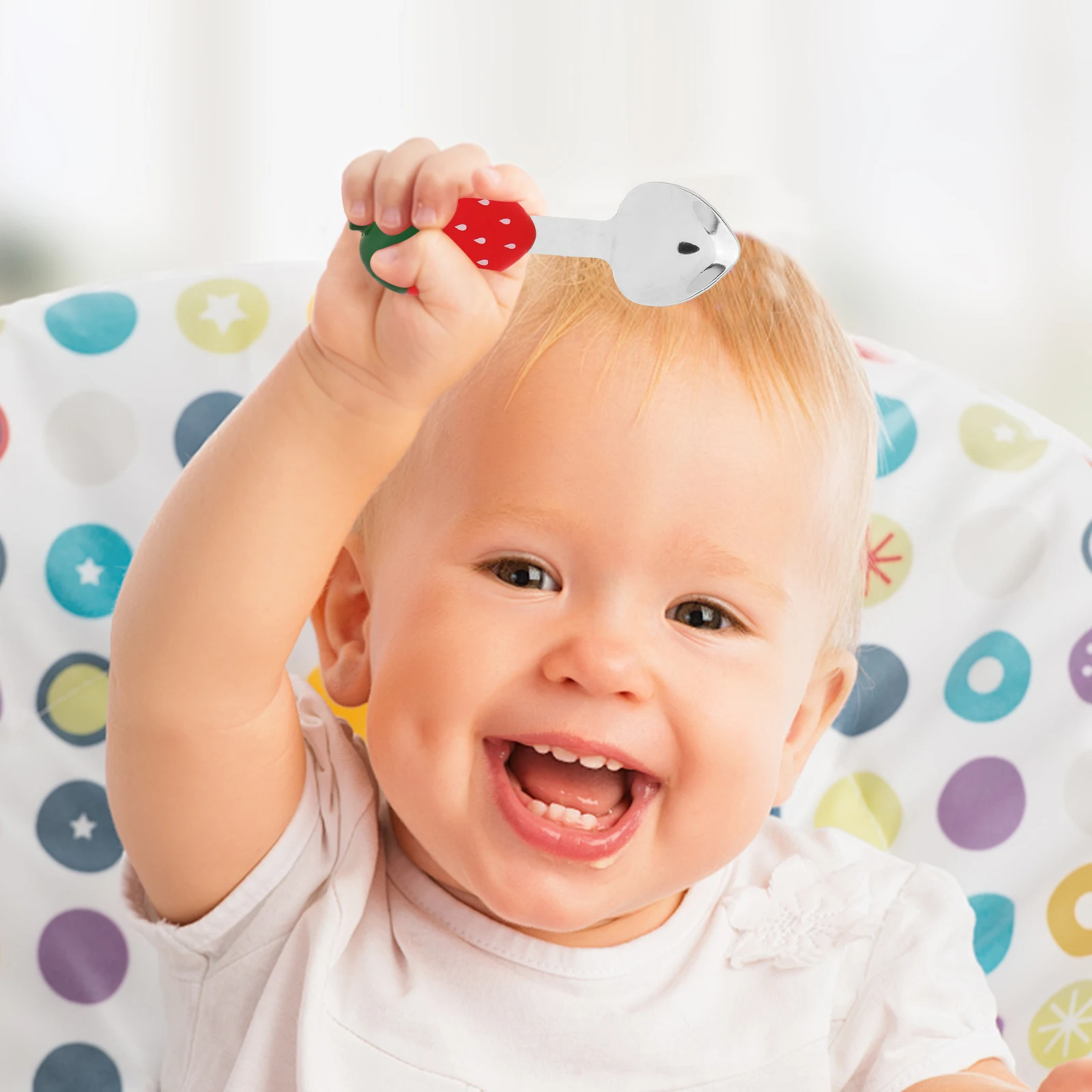 

Toddler Flatware Set Stainless Steel Baby Spoons Forks Silicone Handle Durable Safe Easy Clean Kids Mealtime Training Utensils