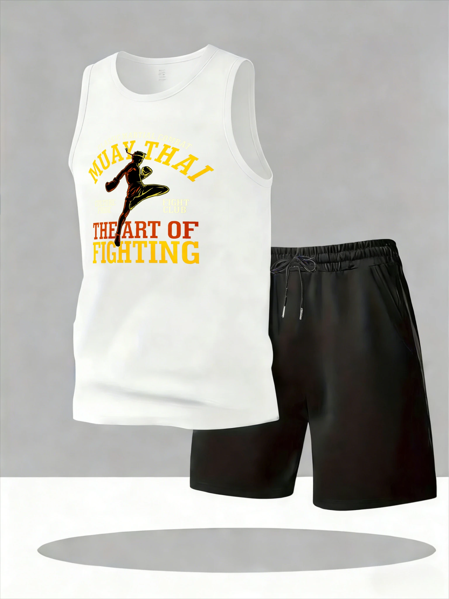 

Men's Tank Top Sets 2026 Summer Quick drying crewneck Breathable oversize sports two-piece sports suits running sports beach