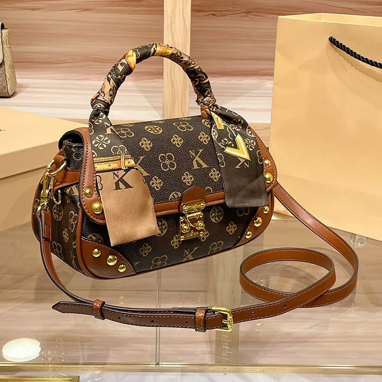 Unique High-End Vintage Diaper Bag For Women Simple Leather Crossbody Handbag Luxury Designer Minimalist Shoulder Tote Large - view 3