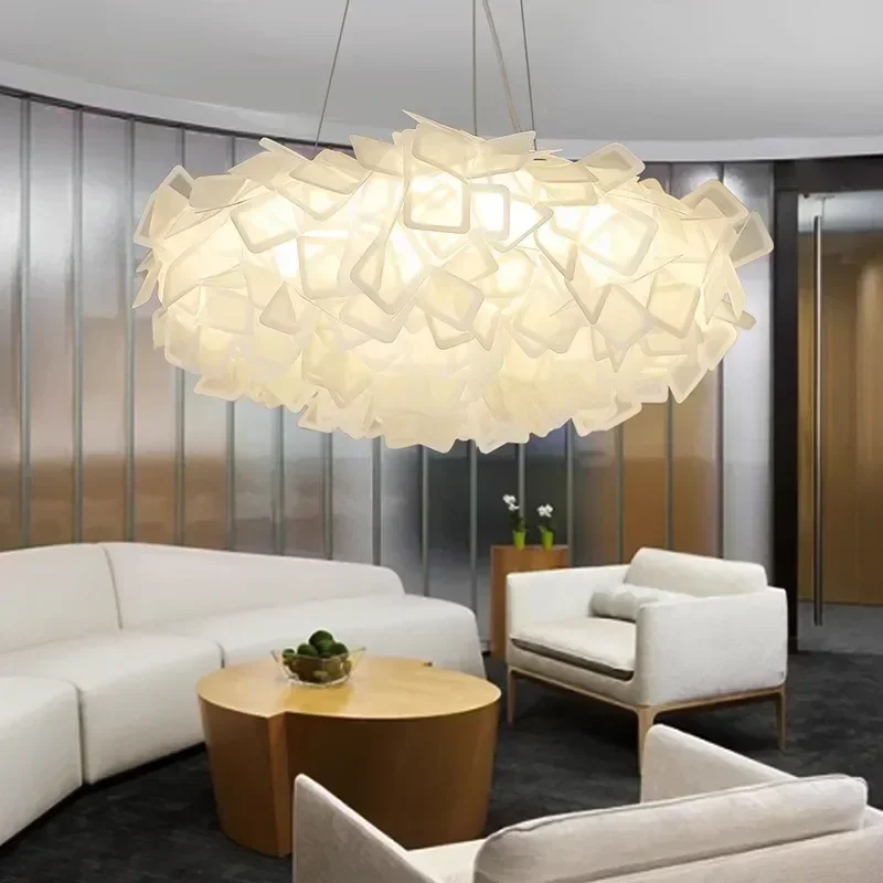 

Nordic Bedroom Villa Chandeliers, Modern Cream Style Simple Cloud Shape, Led Indoor Lighting Fixtures, Home Decoration Lamps