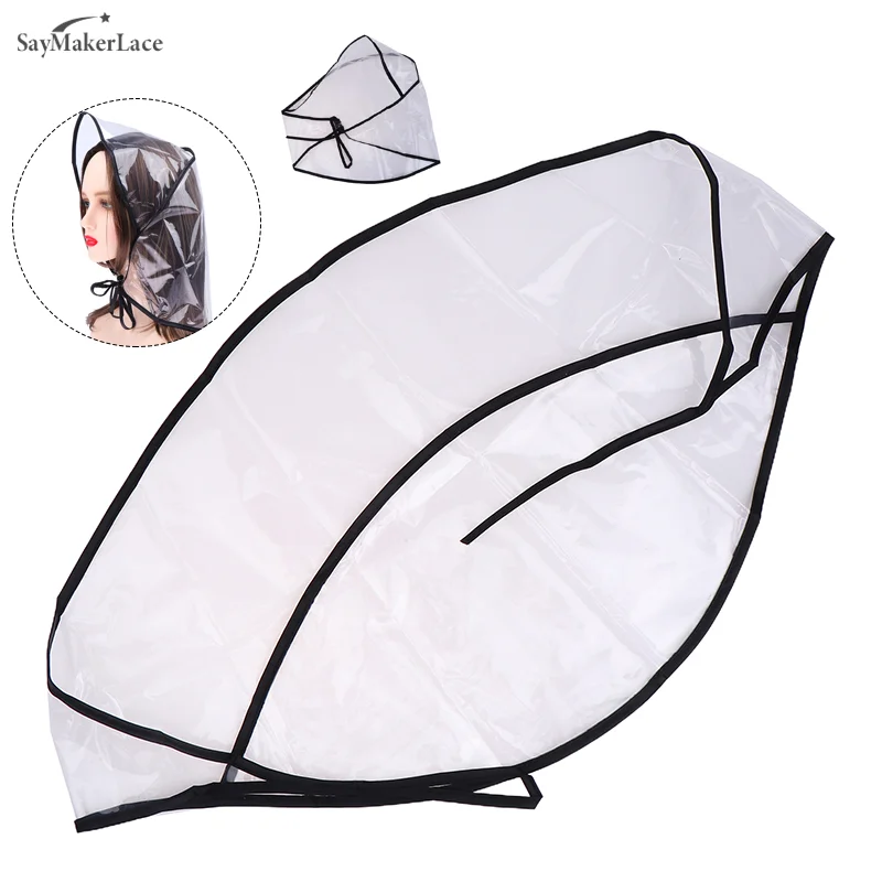 1pcs Clear Plastic Rain Hat Cap Coat Raincoat Universal Use Hiking Fishing Rains Waterproof Windproof Hats Women Men Gifts