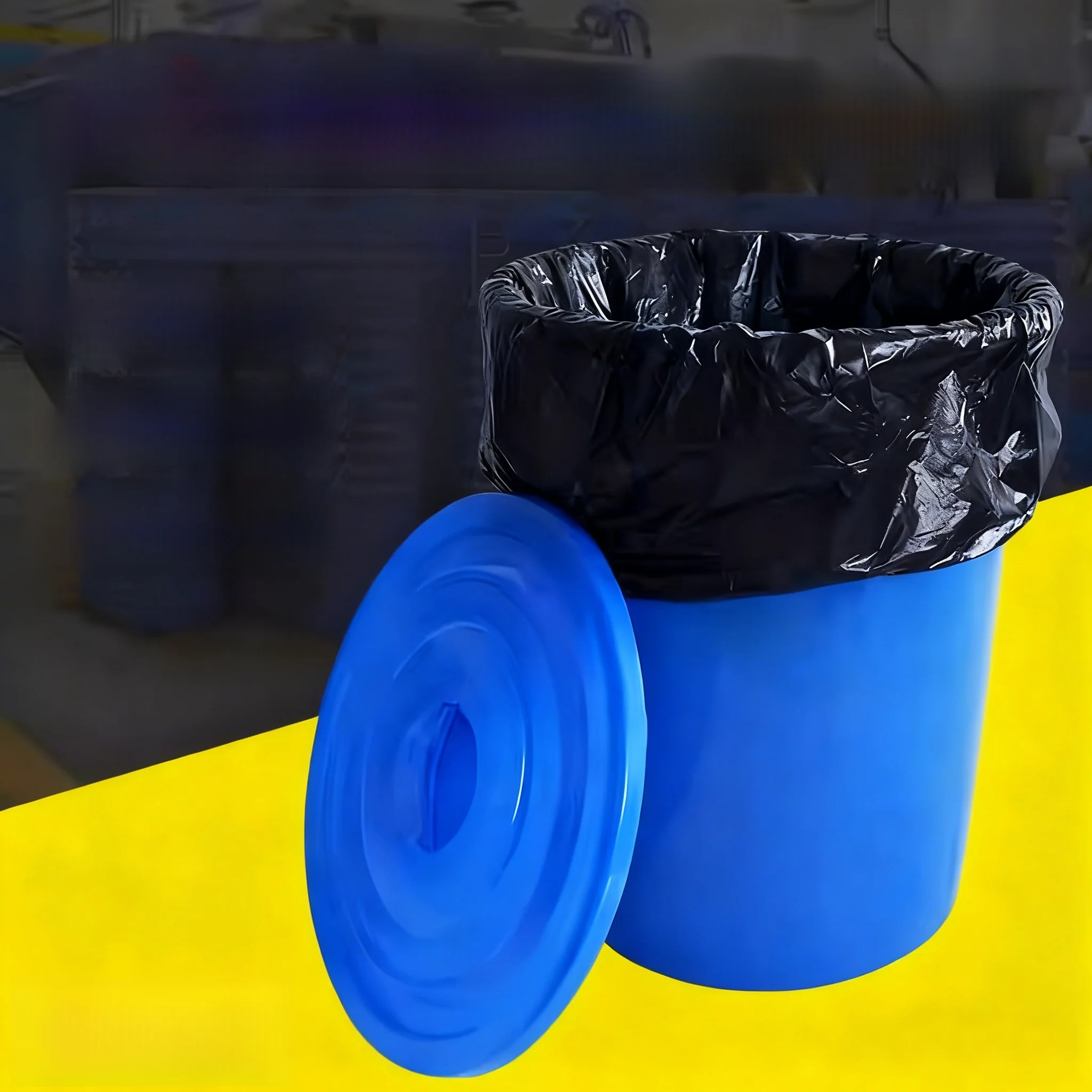 

Commercial Large Capaci round Plastic Tra Can for Kitchen Hotel Restaurant Outdoor Sanitation Classrooms with Lid Garbage...