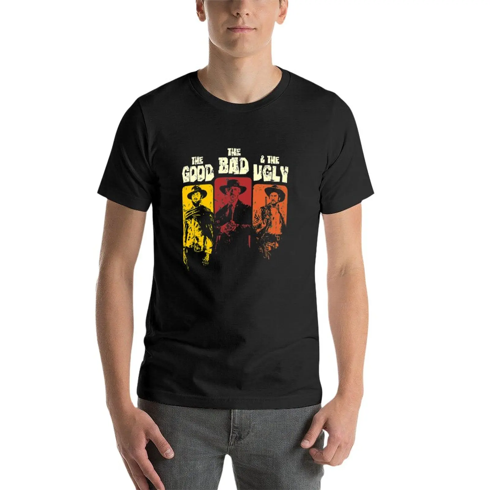 T-shirt noir à séchage rapide pour homme, The Good, The Bad, The en-ly, Nouveau