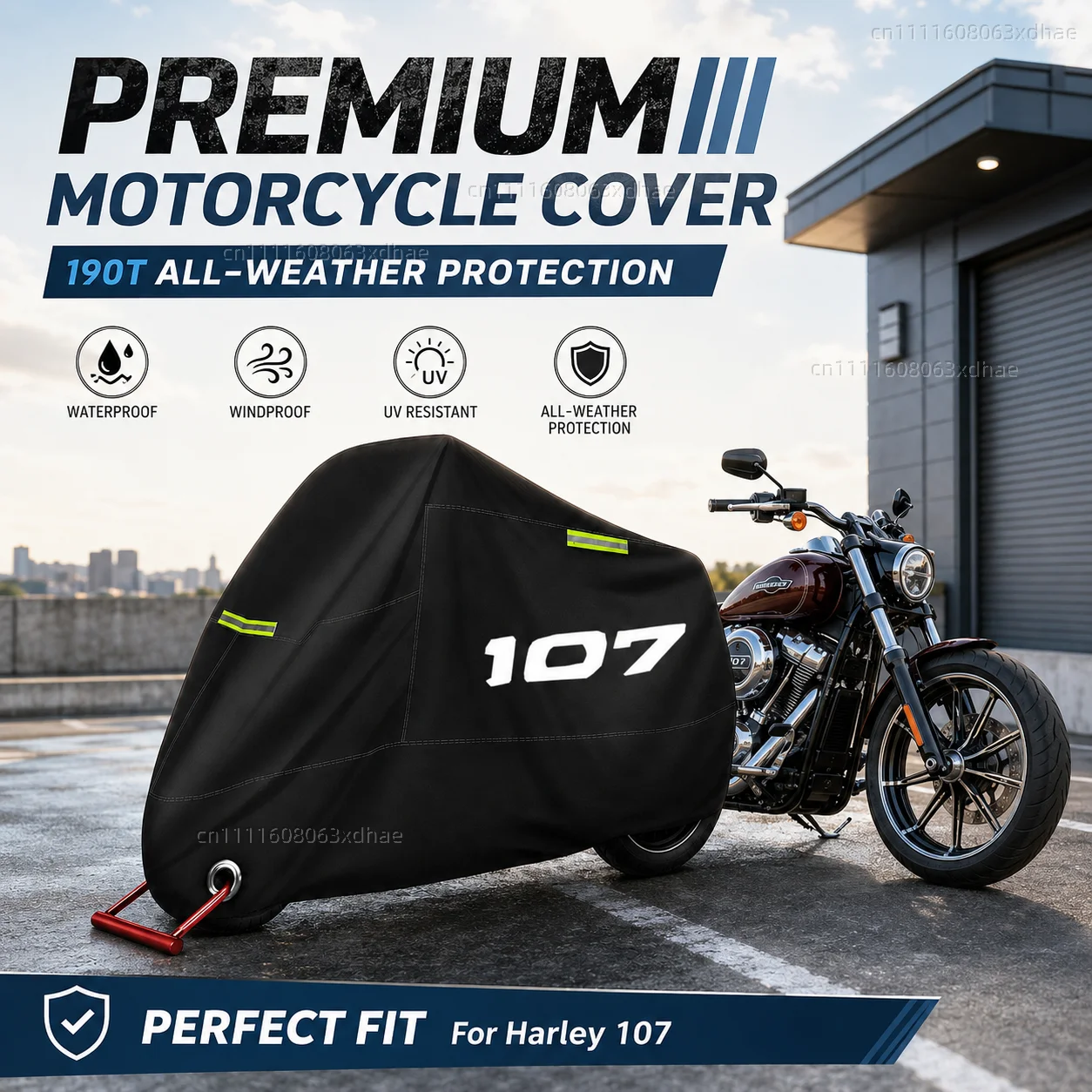 

All Season Motorcycle Cover Rainproof Dustproof UV Protection 190T Oxford Cloth For For Harley Touring Road King Electra Glide