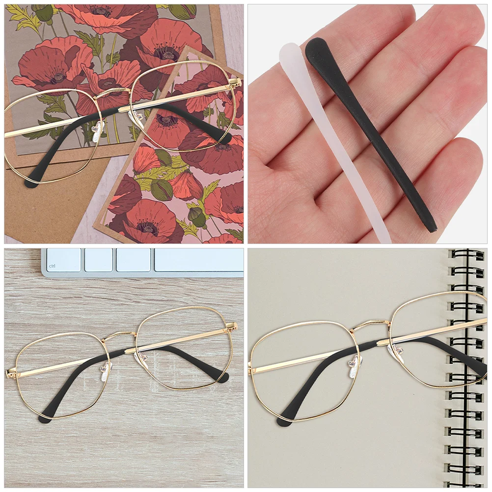 5 Pairs Glasses Temple Tips Ear Cushions for Eyeglasses Cover Silica Gel Practical Covers Slip Preventer