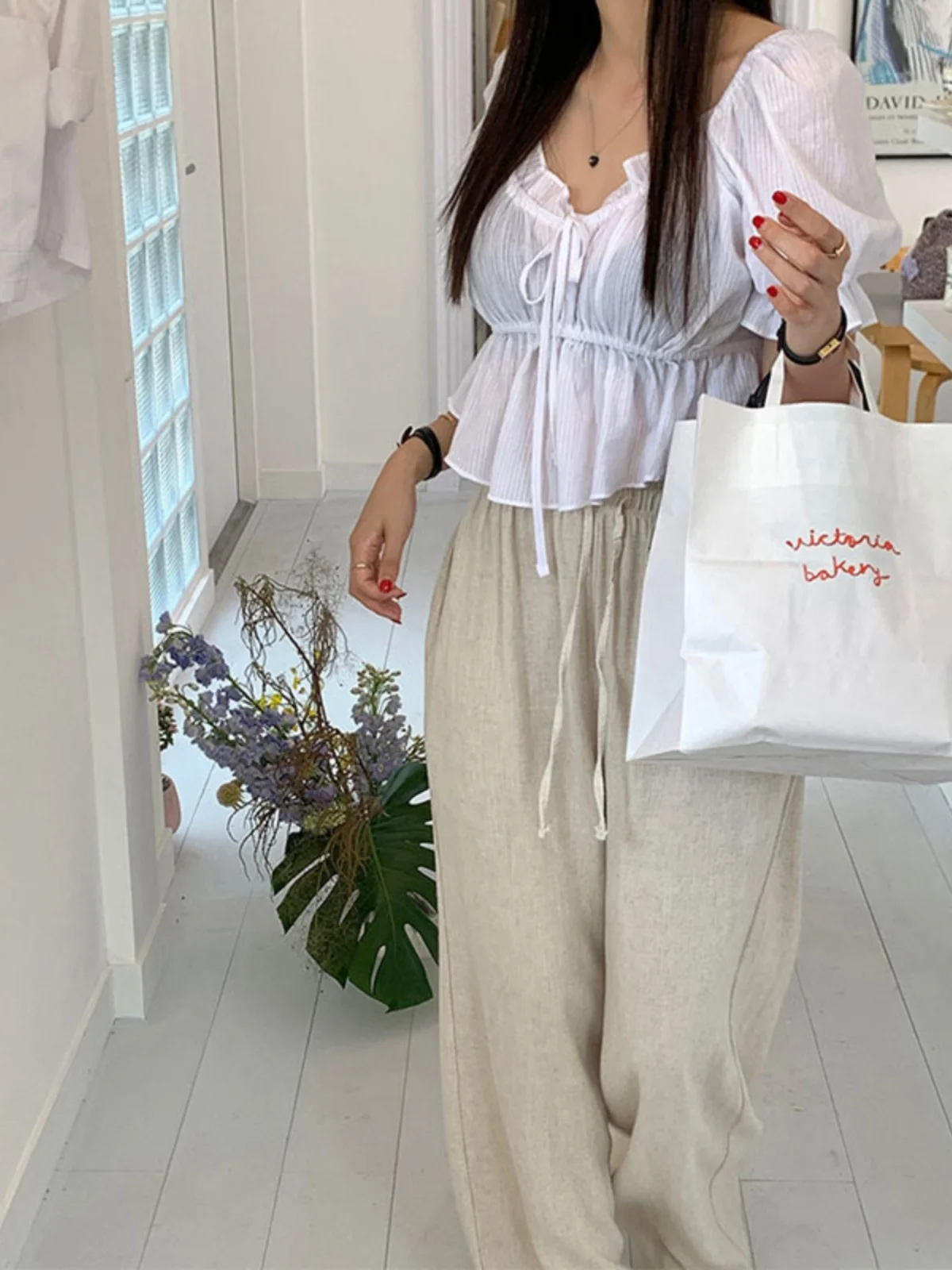 

Женский топ с коротким рукавом-фонариком на одно плечо в стиле Sweet Style, прозрачный, универсальный, в стиле Pure Desire, короткая рубашка-бэбидолл