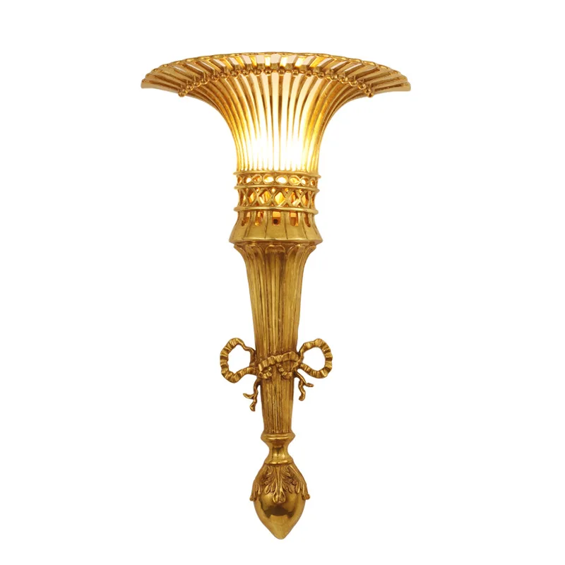 

French style, all copper, living room, wall lamp, villa, decoration, corridor, entrance