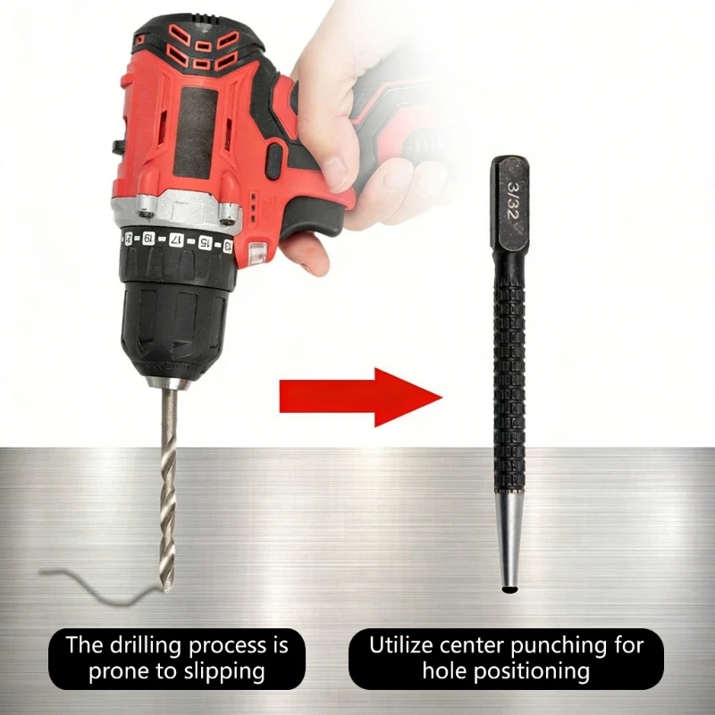 

Positioning Tool Center Hole 1/32", 2/32", 3/32", 4/32" for Crafting Furniture Making and Metalworking high quality