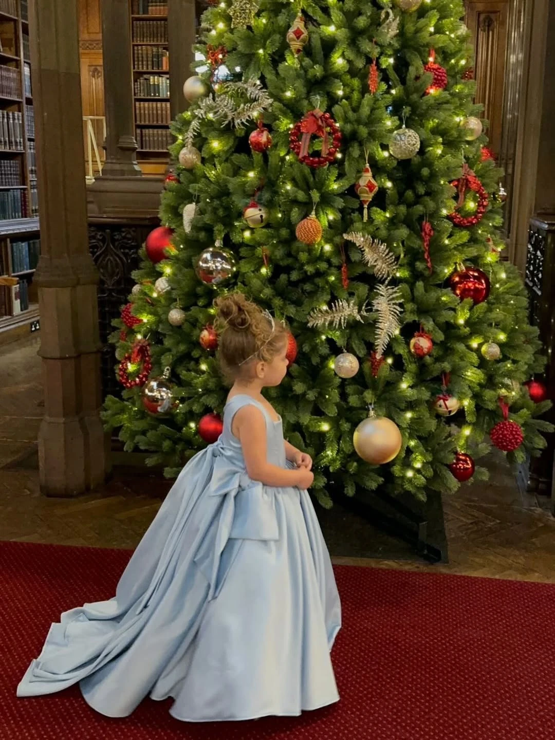 Xijun Princess Baby Blue Bow Flower Girl Dresses Sleeveless Square Collar Ball Gowns For Kids Birthday Party Dresses Customized