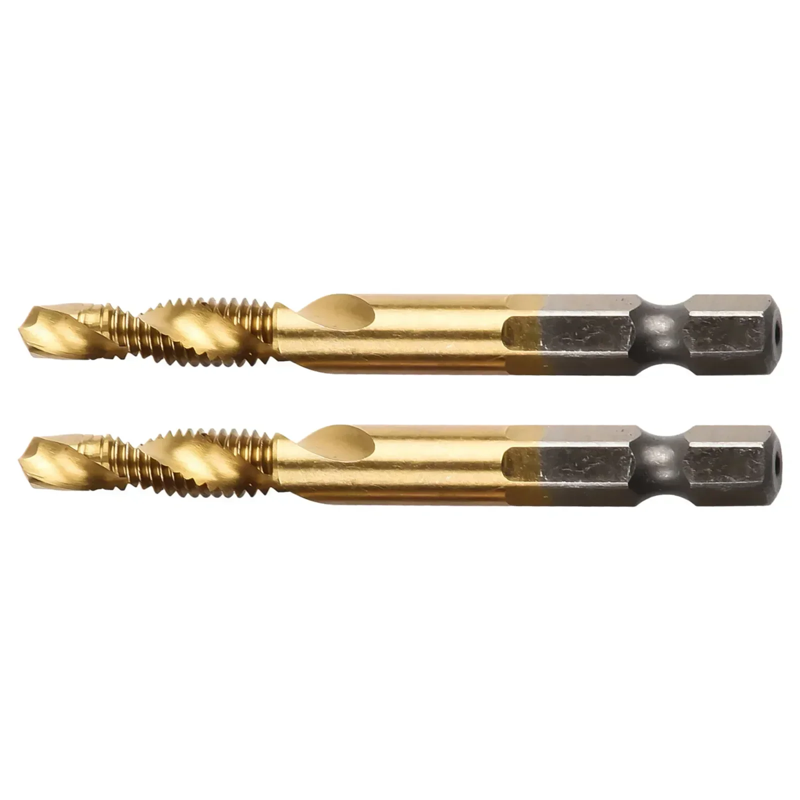 12pcs Metric Tap Composite Tap Plated Hex Shank HSS Screw Thread Metric Tap Drill Compound Tap Hand Drill Tool M3-M10