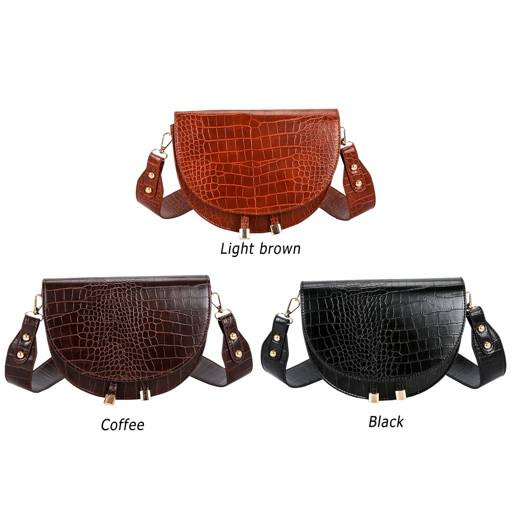 

Women PU Leather Crossbody Bags Casual Solid Color Shoulder Messenger Handbag