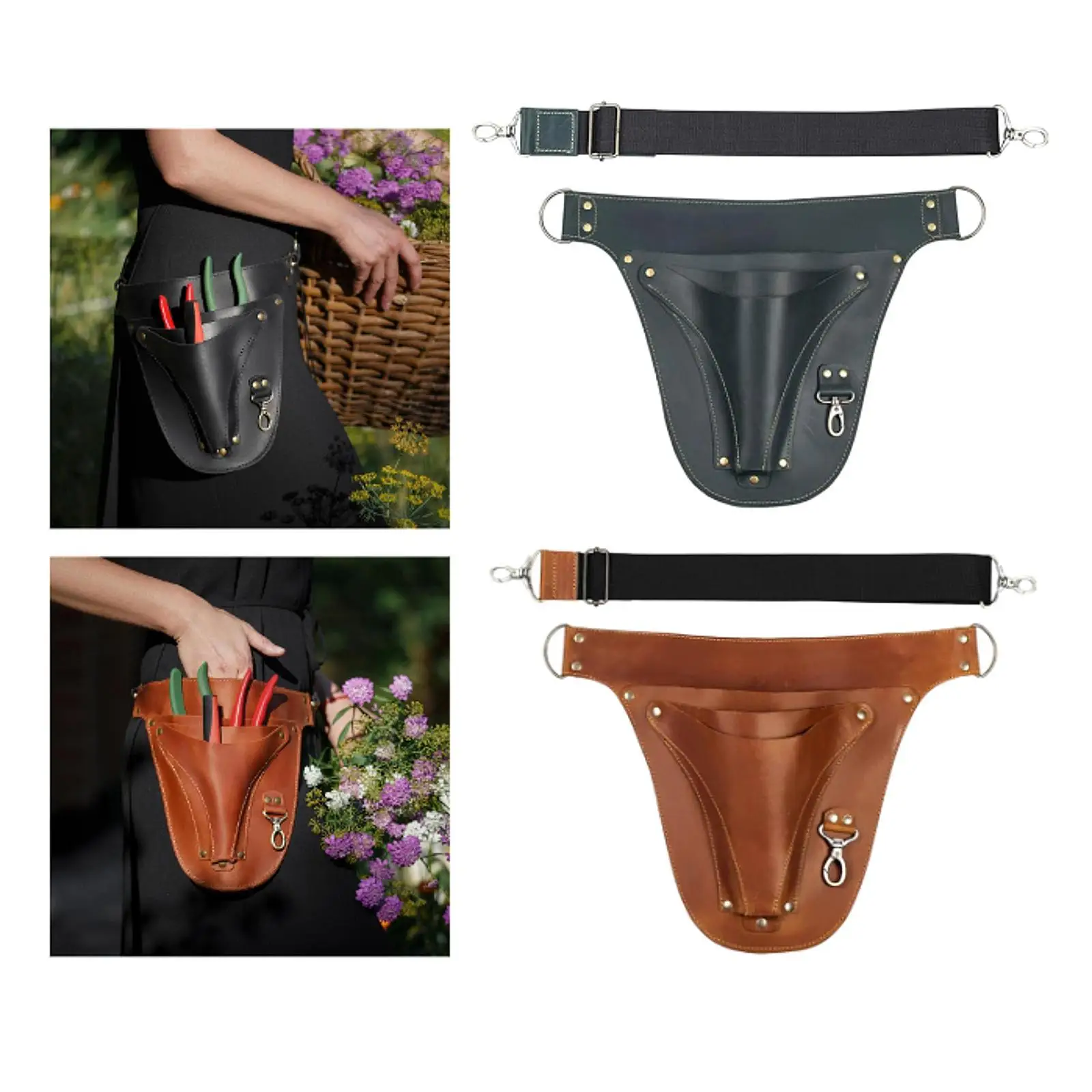 

Tool Belt Garden Belt for Tools Gifts Waist Tool Organizer Leather Gardener Tool Storage Bag Carpenter Gardeners Construction