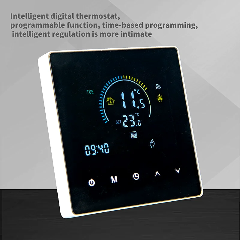 منظم حرارة ذكي واي فاي ترموستات لتدفئة الأرضية شاشة LCD موفرة للطاقة تسخين المياه أرضية دافئة تويا مساعد المنزل الذكي