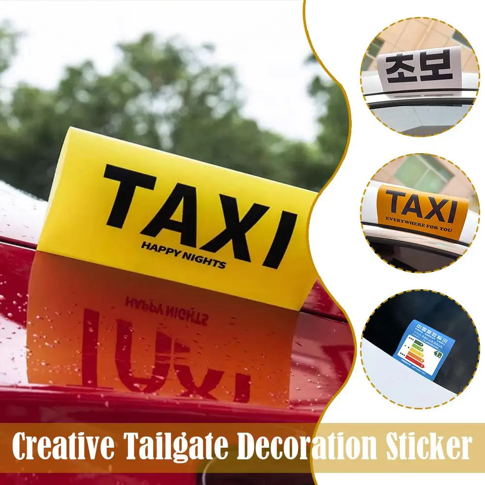 Car Washing Label Logo Sticker Waterproof Sunscreen Decoration Car Logo Decal Taxi Creative Flag Window Rear Sticker J3H2