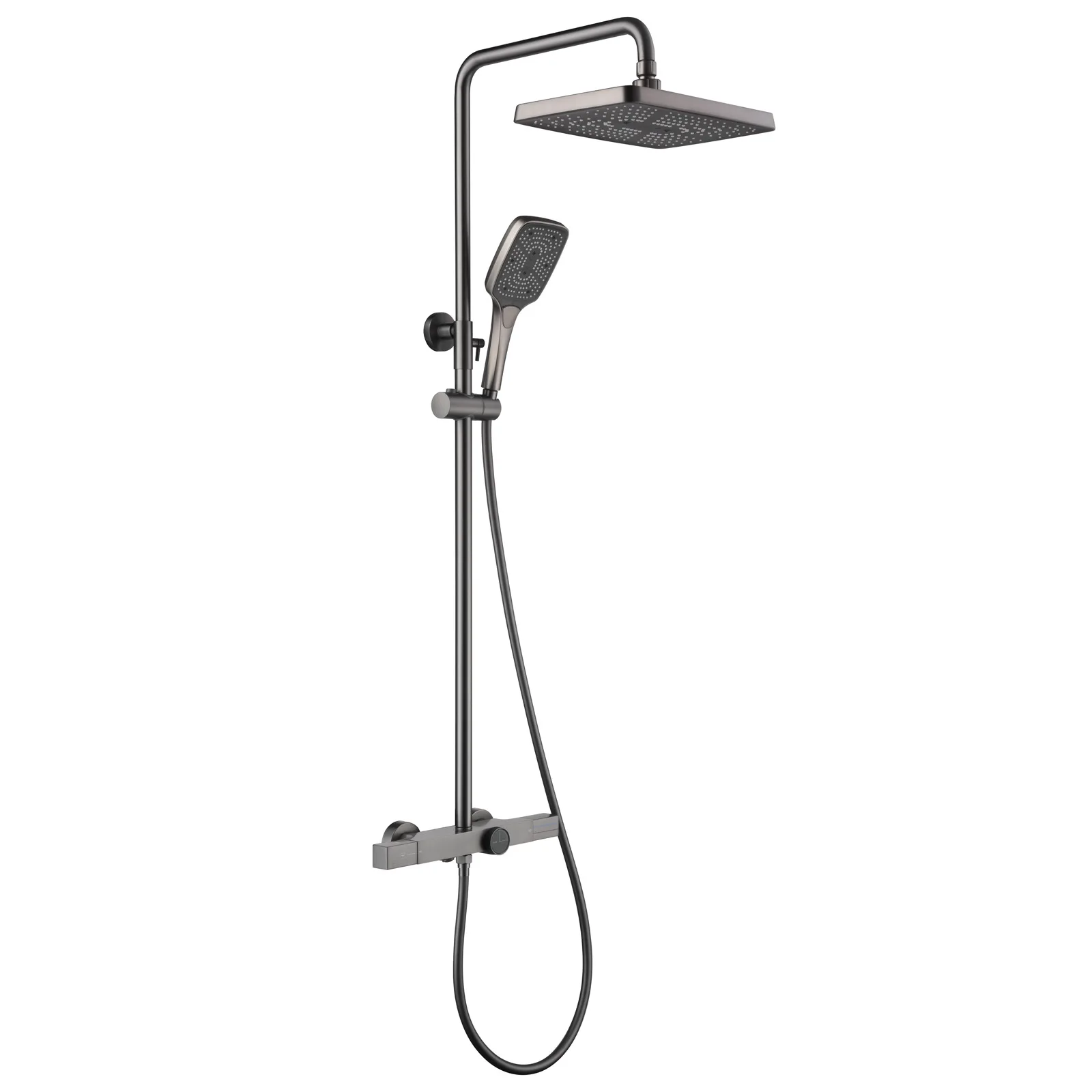 Household Bathroom Constant Temperature Three-function Bathroom Surface-mounted Shower Gun Gray Wall Shower Set
