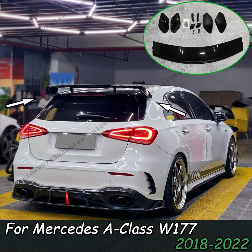 Auto Hinten Stamm Dach Spoiler Flügel Für Mercedes-Benz A-Klasse W177 A180 A200 A220 A250 A260 a35 A45 AMG 2018-2022 Körper Kits Tuning