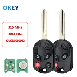 Okey – clé de voiture intelligente à distance, 315Mhz, 4D63, pour Ford Explorer Flex Taurus FCCID, OUCD6000022