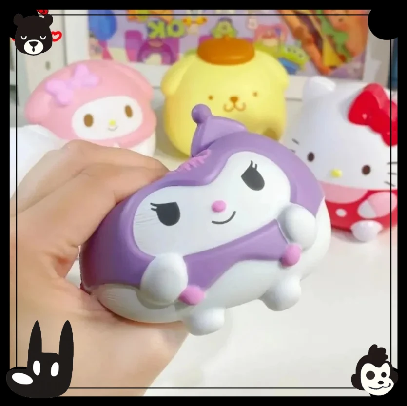 

@5p Kawaii Hello Kitty Stress Tabas Soft Kuromi Cartoon Free Stuff for Boys Girls Pocket Pushy Squeeze Fidget Toys