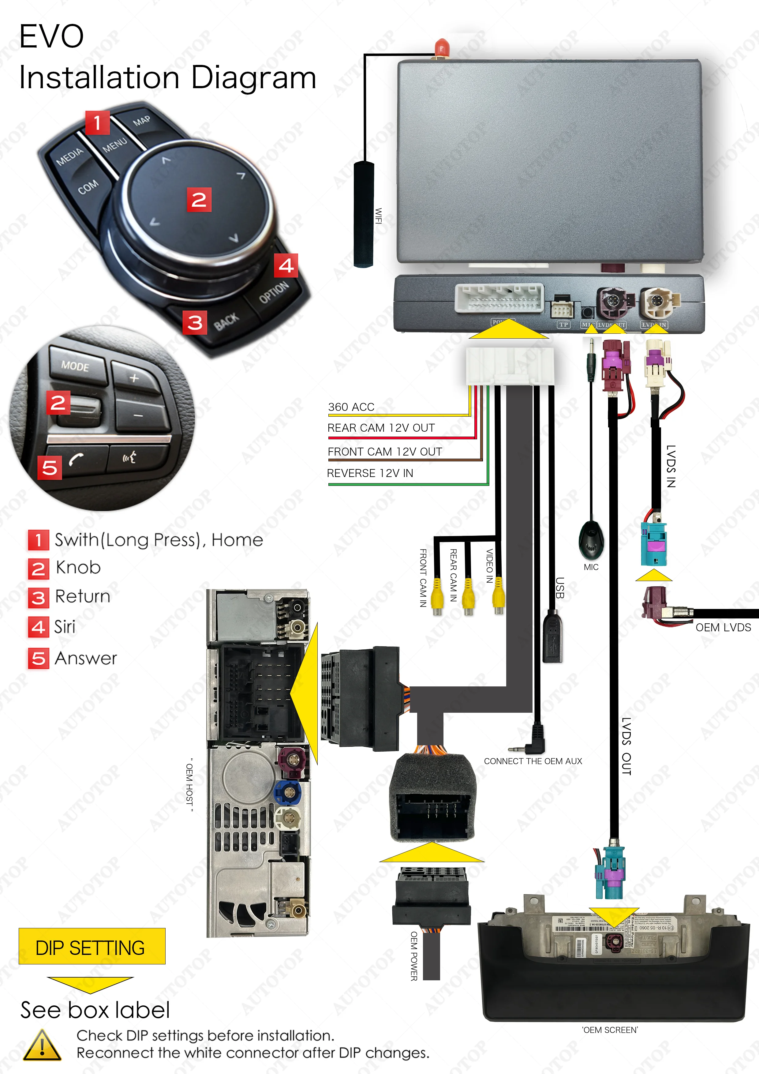 AUTOTOP CarPlay Android Auto Decoder Box für BMW Mini R55 R56 R57 R58 R59 R60 R61 F54 F55 Clubman Countryman Hardtop John CCC CIC NBT EVO BIS System – Detail 7