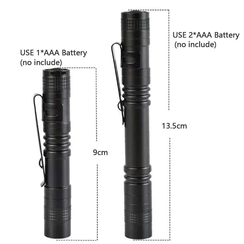 Mini LED Pen Torch Portable Penholder Led Flashlight Night Walking Lighting Car Maintenance Work Lanterna LED Torch Waterproof