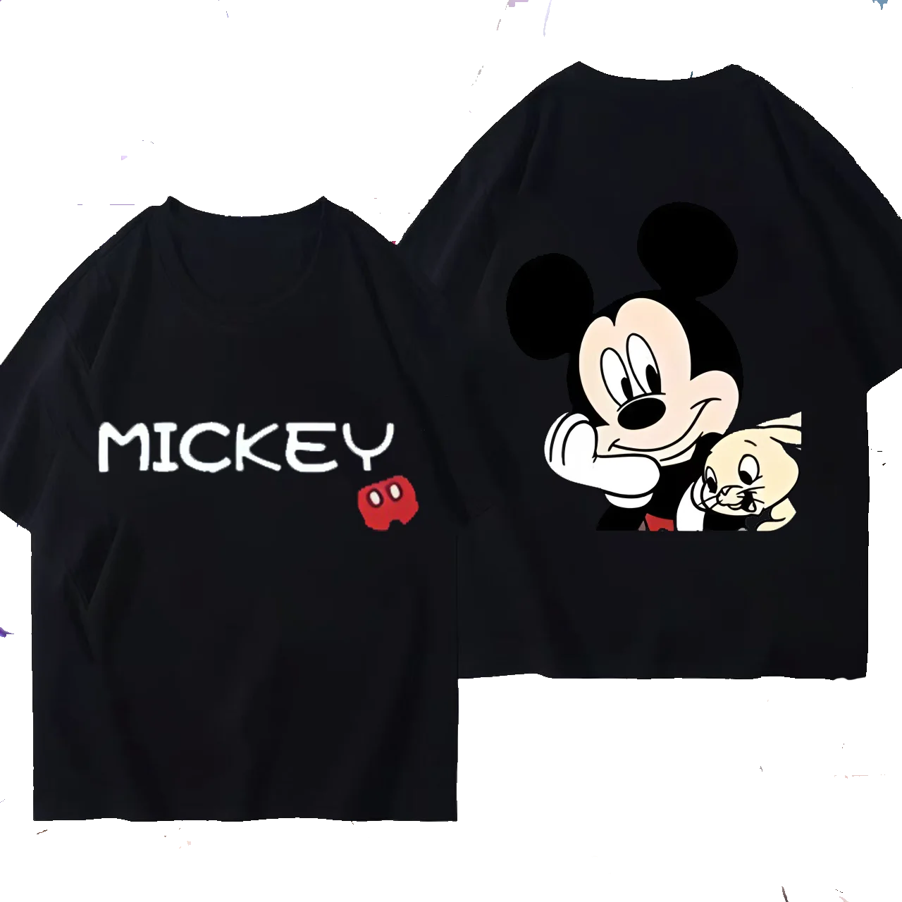

Disney Mickey Mouse and Donald Duck Children's Short-sleeved Street Style Trendy Casual Wear for Boys and Girls Festival Series