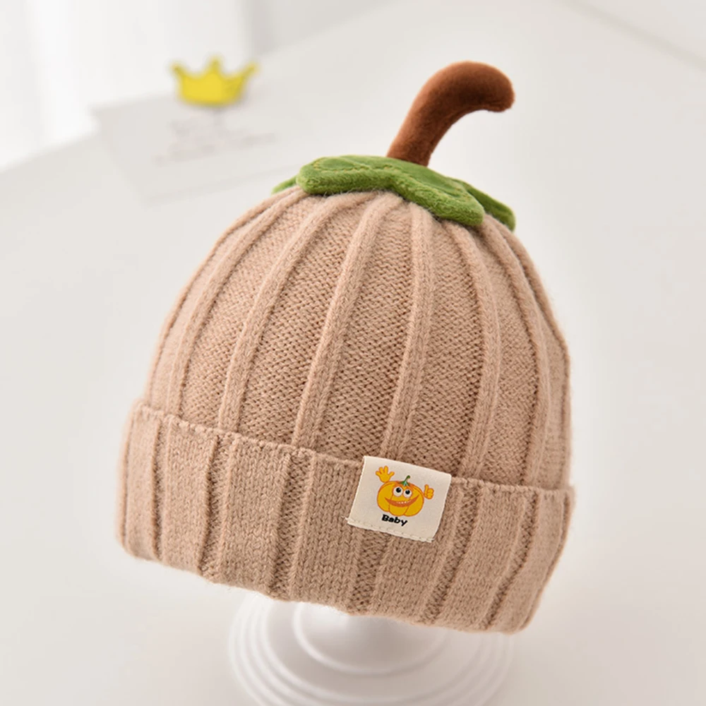 1-3Years Baby Hats for Halloween Toddler Bbay Boys Girls Pumpkin Hat Winter Thick Knitted Beanie Hat for Infant Kids Cute Caps