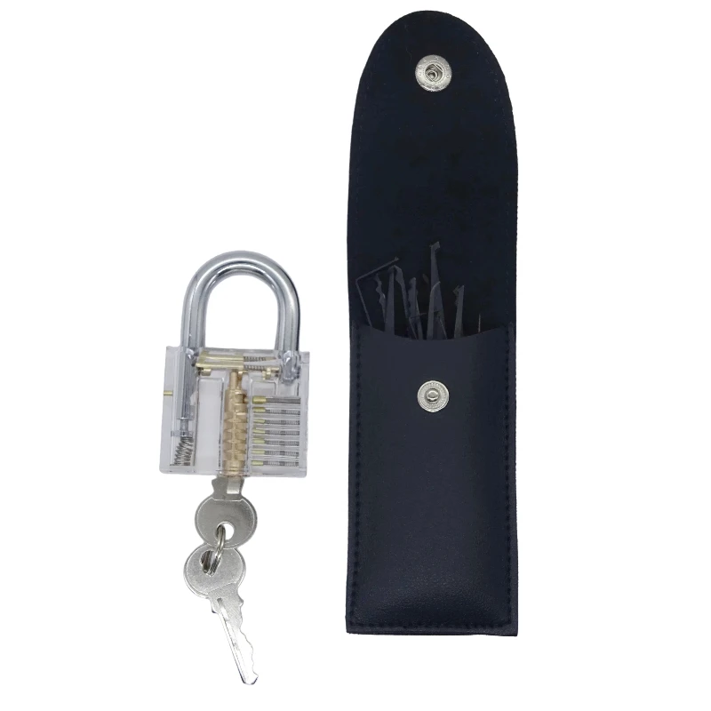 GOSO HUK 17pc Professional Lock Pick Set with Training Padlock Locksmith Tool Kit for Car Door Home Practice - view 5