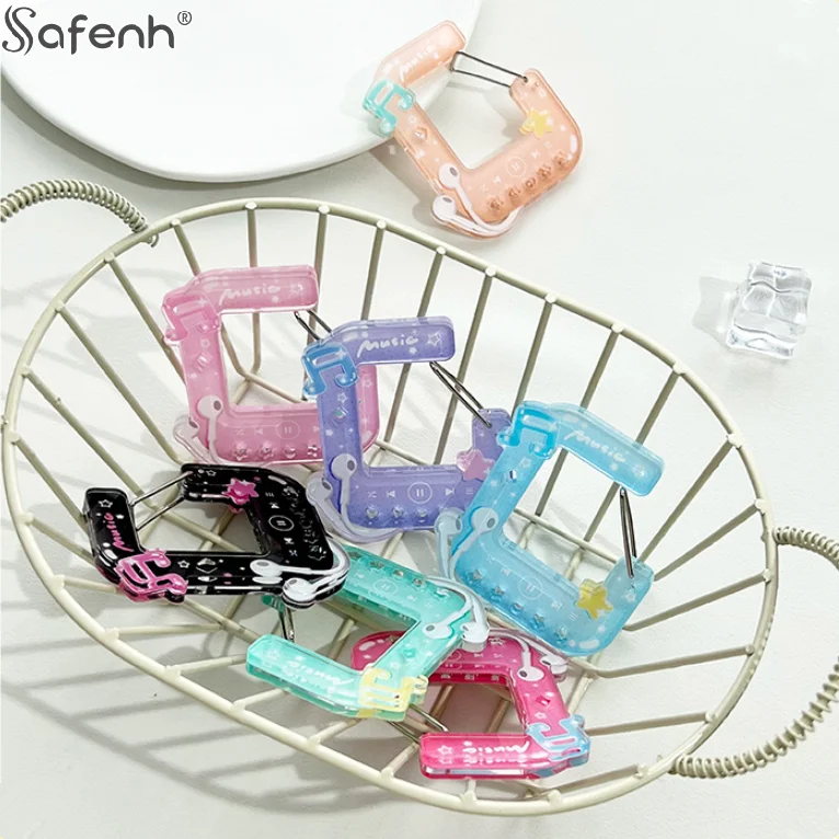 1PC Cute Acrylic Charm Carabiner Climbing Buckle High Aesthetic Value Bag Pendant Creative Gift Keychain Backpack Handbook Decor