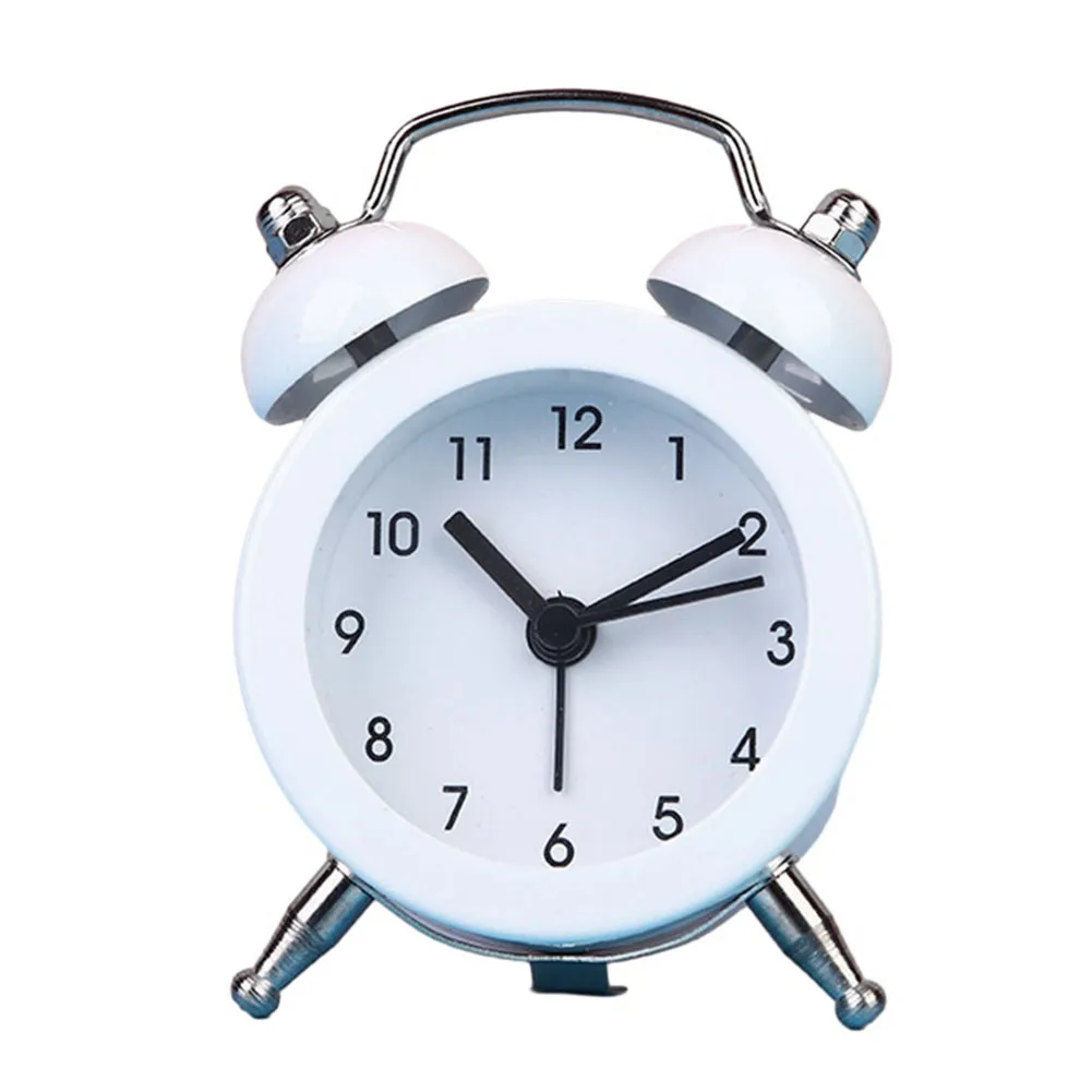 Brand New Alarm Clock Quartz Clock PVC Clock Face Quartz Movement A Little Sound Classic Double Bell Glass Lens