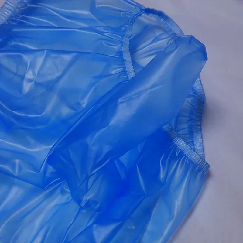 Sexy Soft Transparent JJ Sheath Plastic PVC Men High Waisted Underpants Smooth Silent ABDL Briefs Waterproof Adult Baby Panties