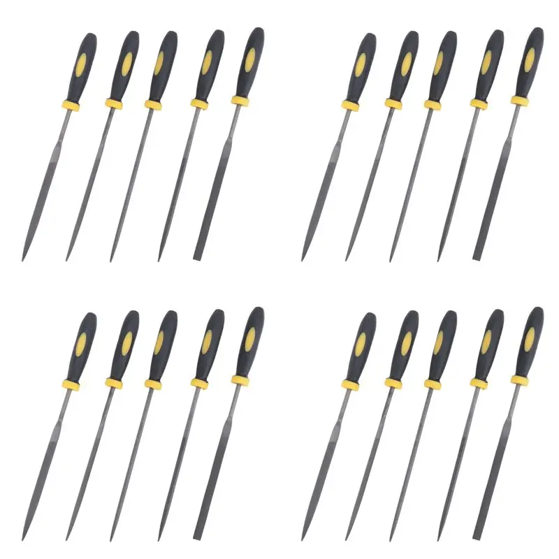 Y50A-20 Pieces Professional Technical Diamond File 3X140mm Raft Needle Metal Cutting Tool Glass Metal Stone Carving