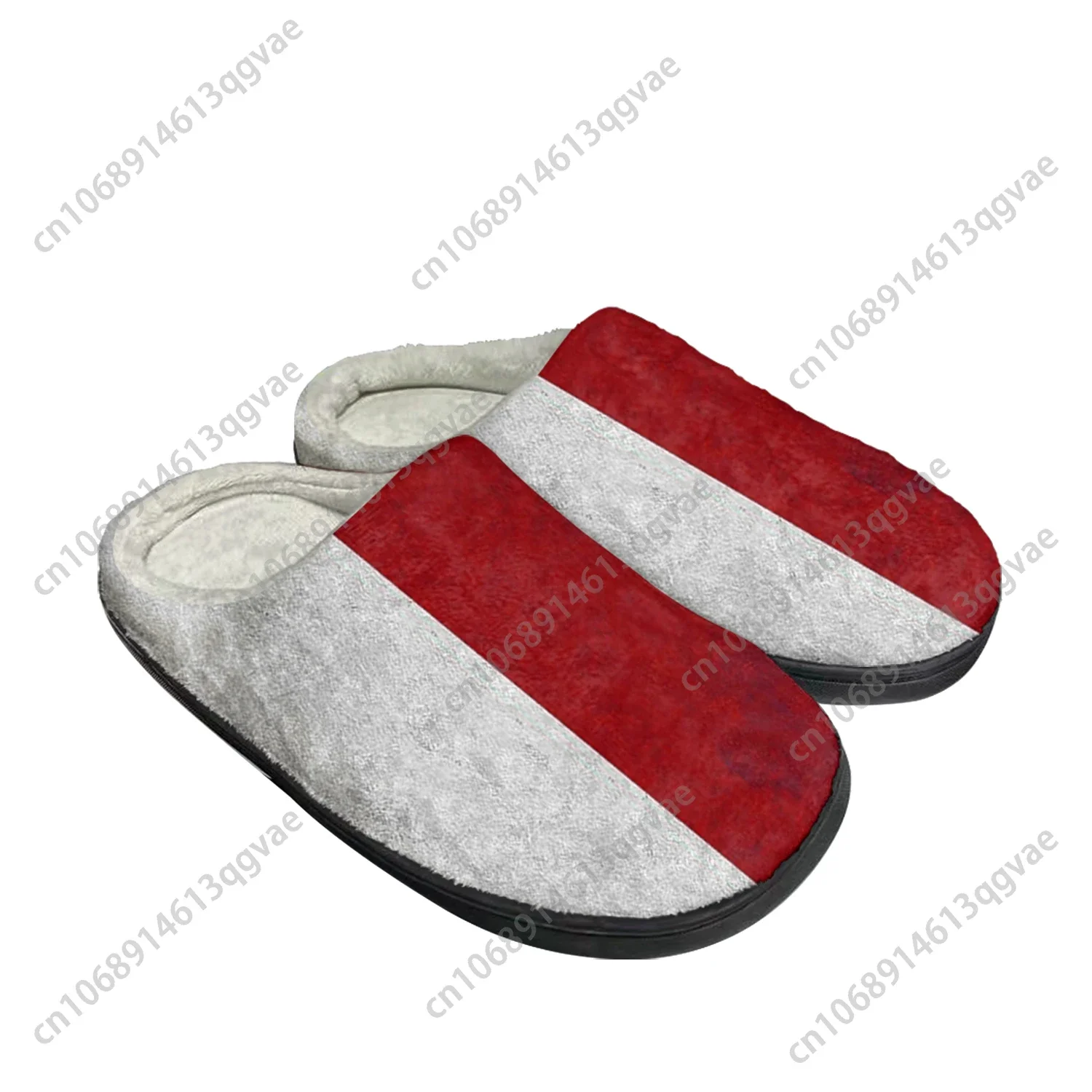 Indonesian Flag Home Cotton Custom Slippers Mens Womens Sandals Indonesia Plush Bedroom Casual Keep Warm Shoes Thermal Slipper