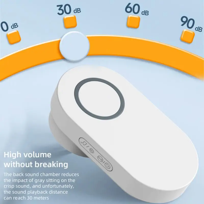 Timbre inalámbrico para exteriores, timbre inteligente para casa, autoalimentado, 60 tonos de llamada, volumen fuerte, bienvenida al hogar, resistente al agua, sin batería, sin cableado