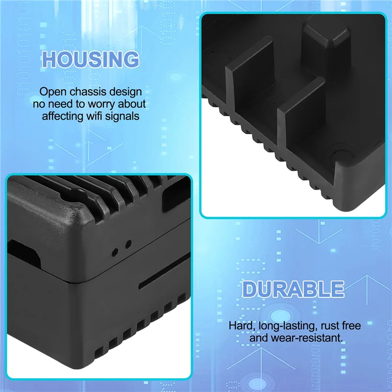 

For Raspberry Pi 3 Model B Aluminum Alloy Case Cooling Shell Metal Enclosure Heat Dissipation, For Raspberry Pi 3B/3B+