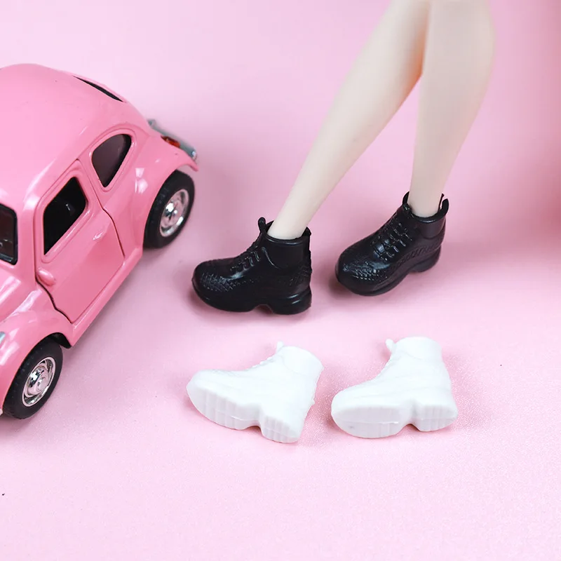 2 Pair 30cm Doll Shoes Black High Heel Shoes for Doll Accessories Sports Shoes Girls Play House Diy Dress Up Toys