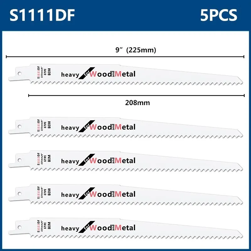 Imagem -02 - Hcs-jig Saw Blade para Madeira Ferramentas Elétricas de Corte de Metal Lâminas de Serra Alternativas 225 mm S1111df