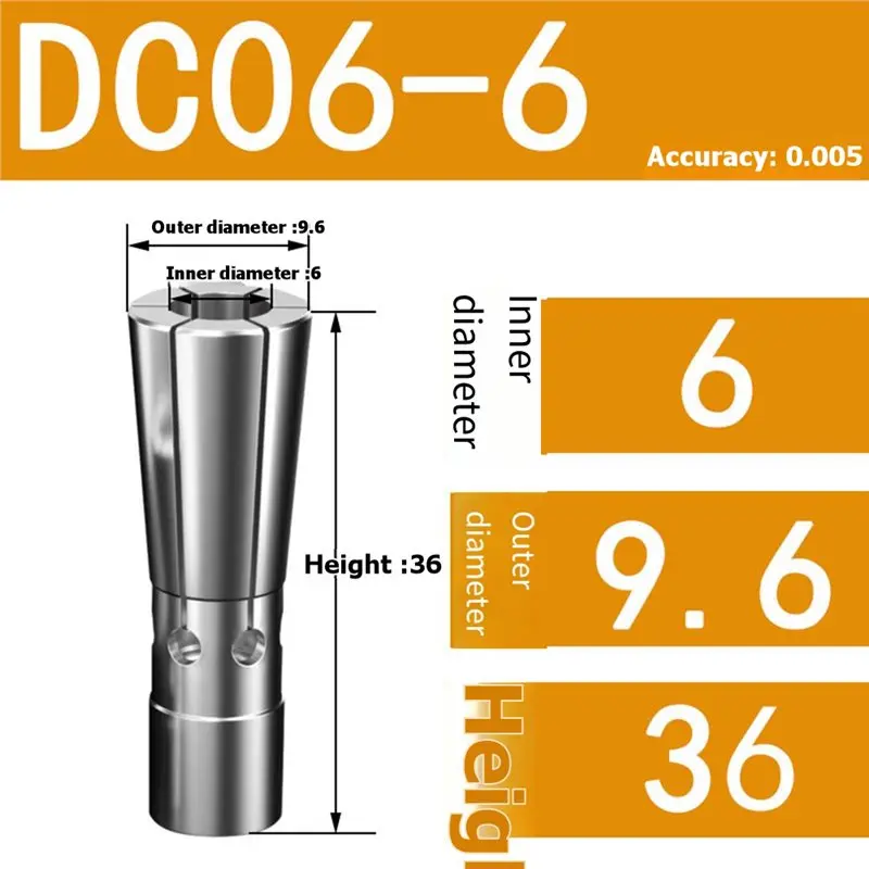 ABMR-For DC04 DC06 DC08 High Lathe Pull Back Collet Spring Collet Set DC04