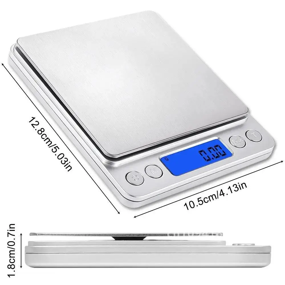 USB Charging 3kg/0.1 500g/0.01 Mini Precision LCD Digital Kitchen Electronic Scales Weight Balance Tea Baking Lithium Battery