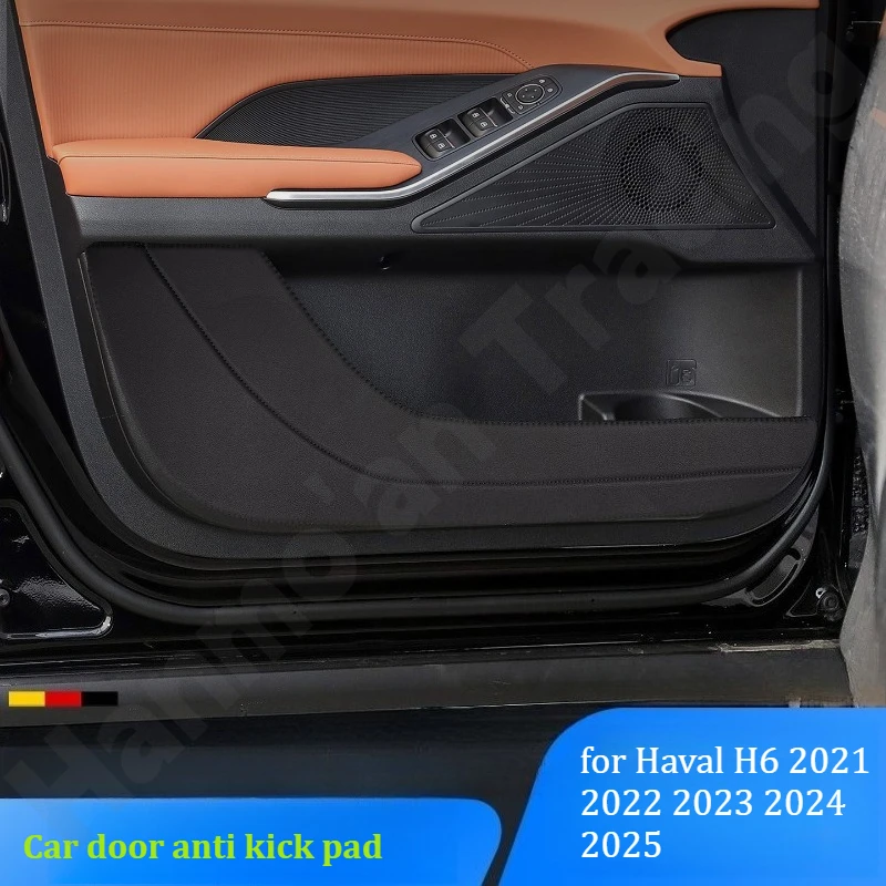 

for Haval H6 2021 2023 2025 Door kick pad/thickened leather/anti dirt door panel protective sticker/modified China-Chic style