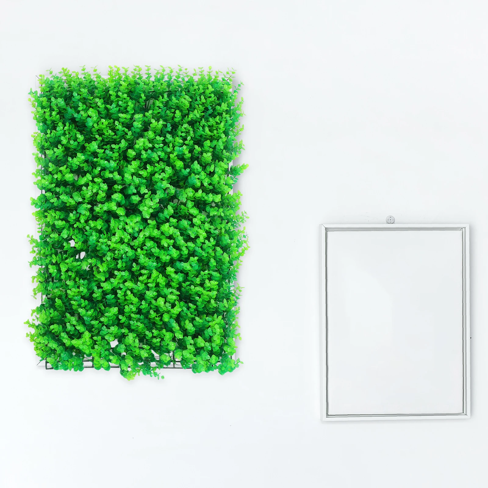 

1pc Artificial Plant Wall Fake Greenery Grass Lawn Decor Balcony Garden Thick Encryption Design Reusable Outdoor LDPE