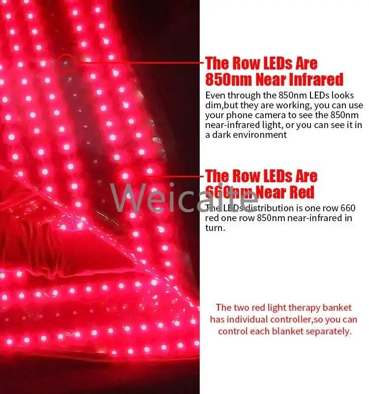 2024New 160cm 180cm 660nm 850nm Infrared Pad Mat Red Light Therapy Capsule Led Infrared Sleep Bag for Home Use