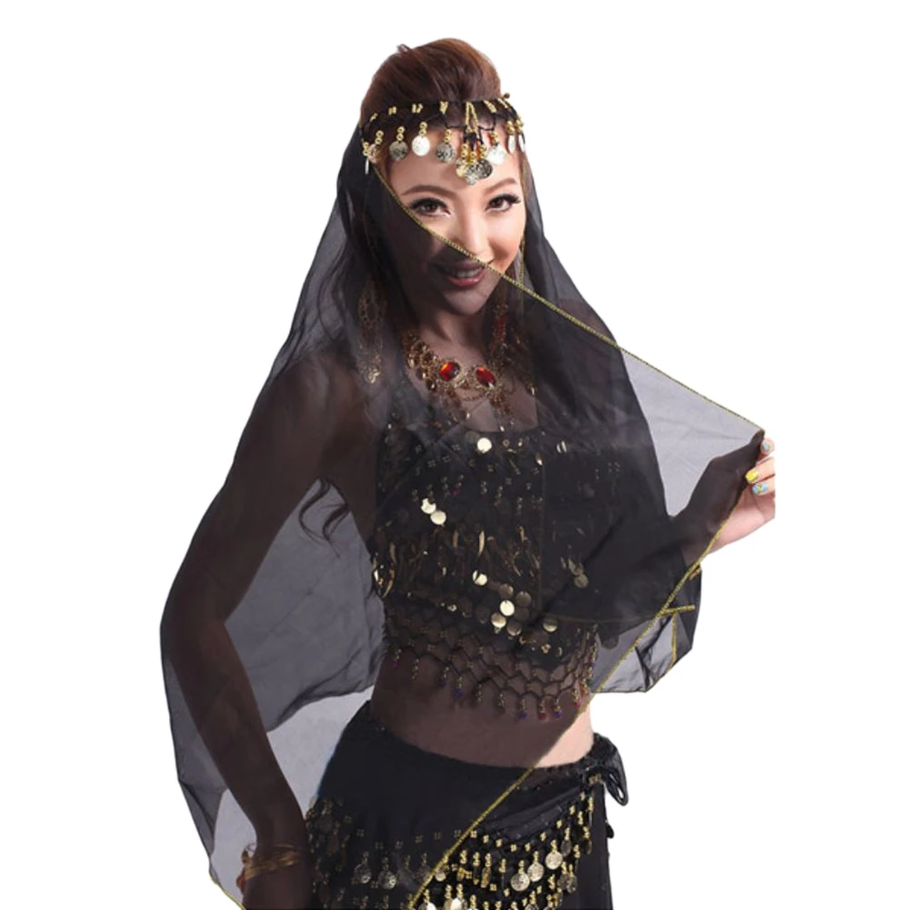 Women Fashion Headdress Chiffon Scarf Headwear Belly Dance Costume