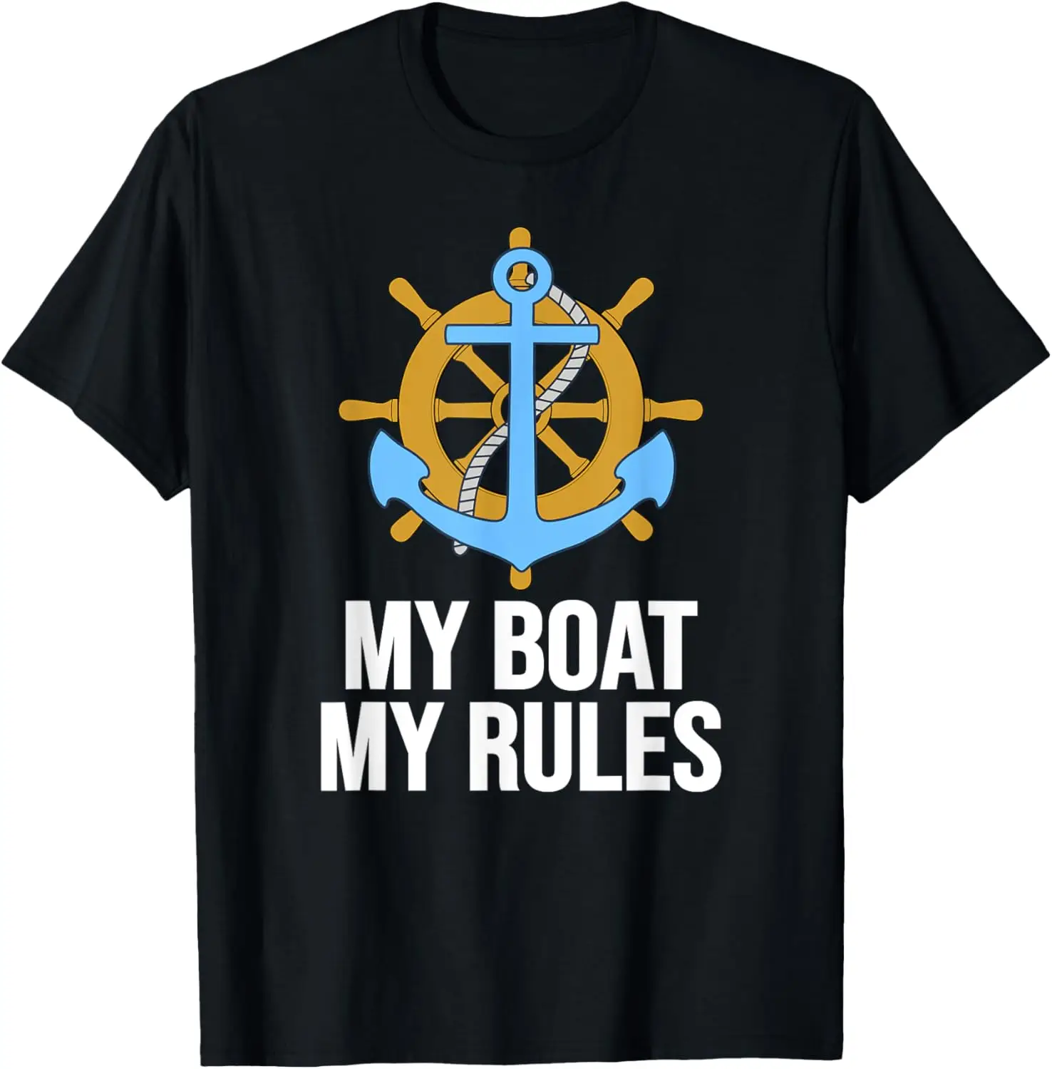 

My Boat My Rules Pontoon Captain Cruise Boating T-Shirt