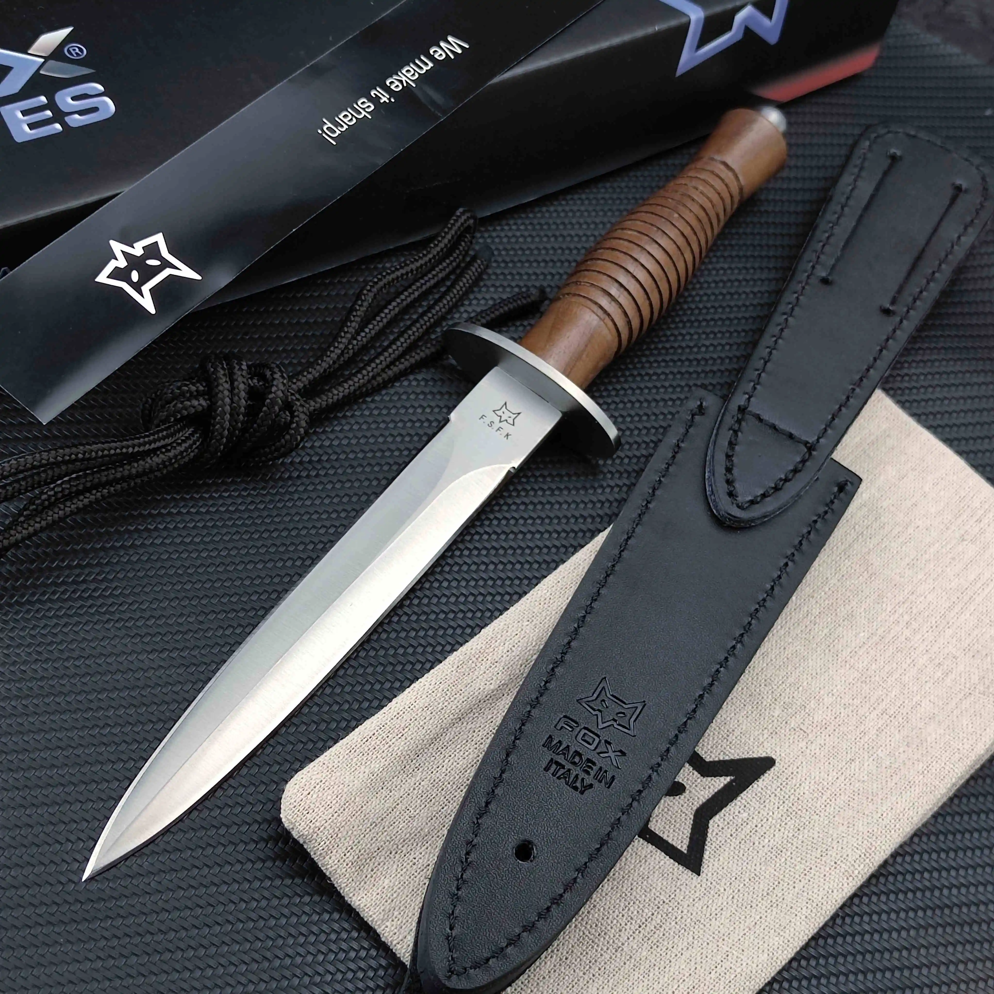 FX593 High hardness Kydex sheath outdoor knife camping tactical hunting knife field rescue, hiking fixed blade knife men\'s gifts