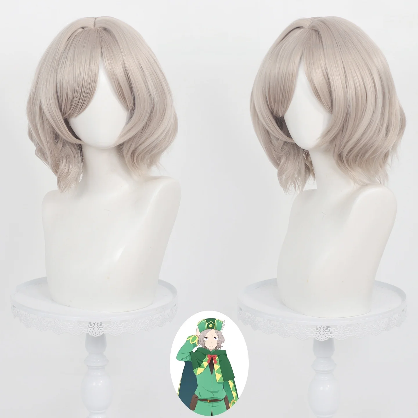 Anime Re:Zero Otto Suwen Cosplay Wig Otto Suwen Rose Net Wig Re:Zero − Starting Life in Another World Halloween Party Cos Wig