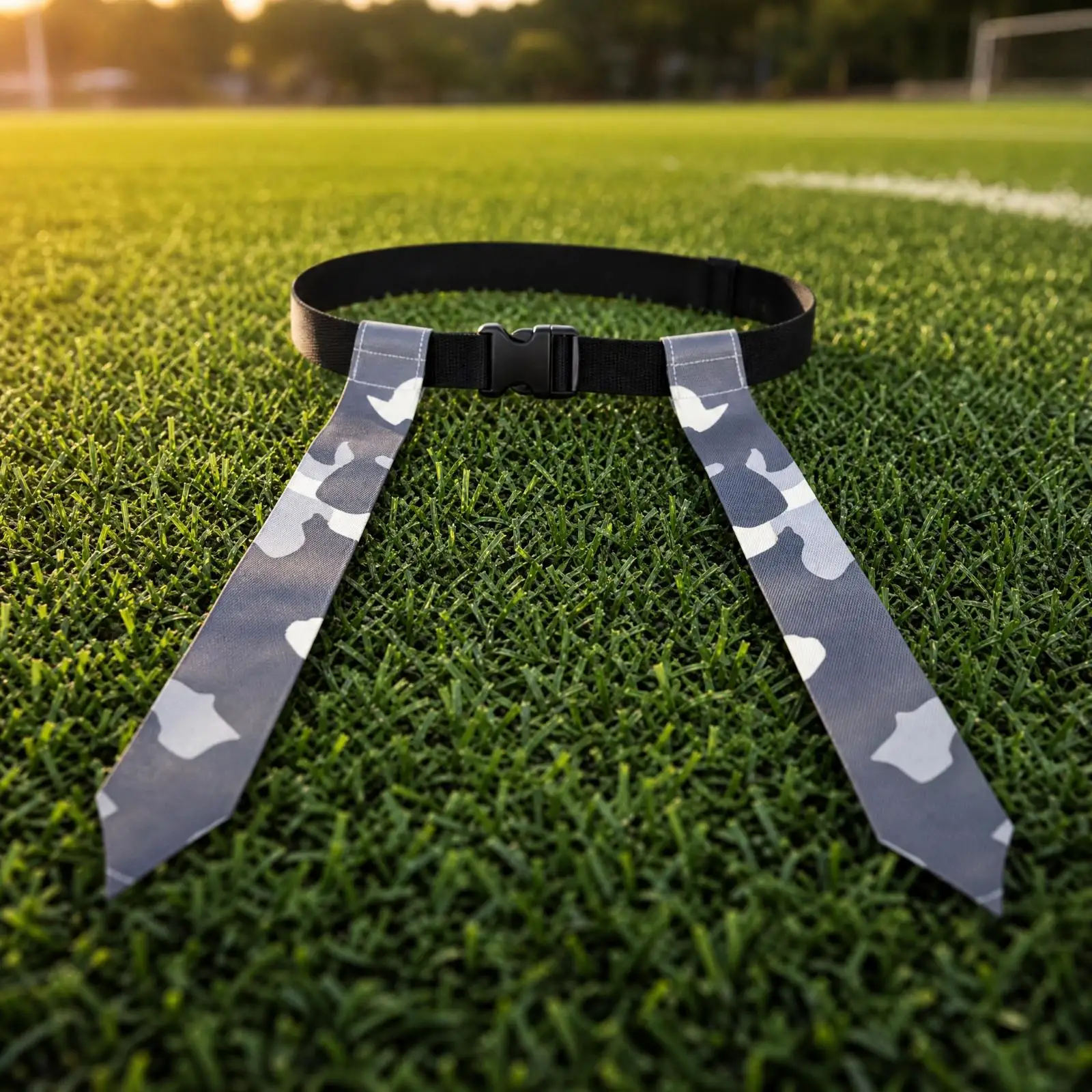 Universal Size Flag Football Belt with Buckle Closure and Mesh Flags for Team Drills