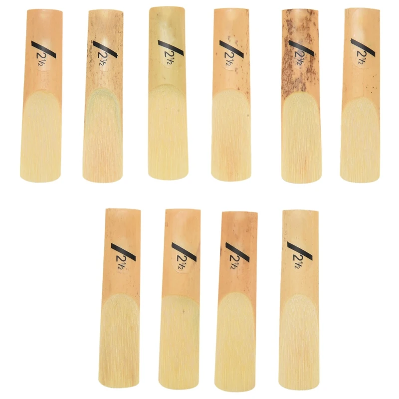 10Pcs Alto Saxophone Sax Reeds Classic Alto Reed For Riyin Saxophone 2.5 Strength 2 1/2 Music Xmas Gift Musical Instruments