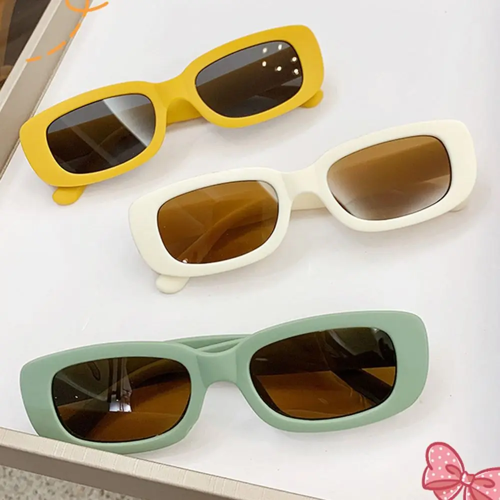 Trendy Sun Protection Children's Rectangular Sunglasses Outdoor Summer Shades Play Eyewear for Boys and Girls